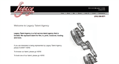 Desktop Screenshot of legacytalentagency.com