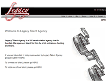 Tablet Screenshot of legacytalentagency.com